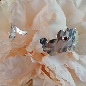 EDEN HAND ARTS DRAGON Motif Cuff Bracelet Carnelian Gemstone Eye